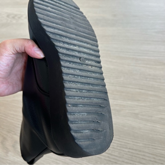 H&M Black Ladies Chunky Zip- Front Boots Size 8.5 Platform Wedge Y2K - Picture 8 of 8